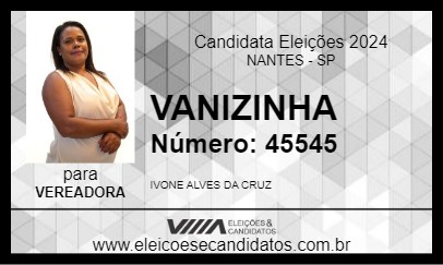 Candidato VANIZINHA 2024 - NANTES - Eleições