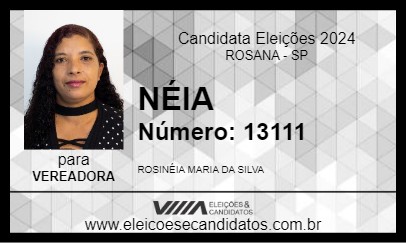 Candidato NÉIA 2024 - ROSANA - Eleições