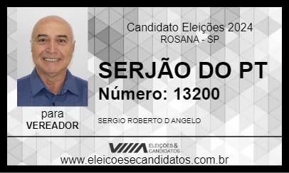 Candidato SERJÃO DO PT 2024 - ROSANA - Eleições