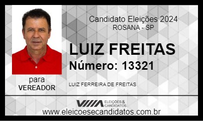 Candidato LUIZ FREITAS 2024 - ROSANA - Eleições