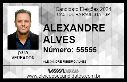 Candidato ALEXANDRE ALVES 2024 - CACHOEIRA PAULISTA - Eleições