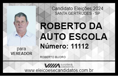 Candidato ROBERTO DA AUTO ESCOLA 2024 - SANTA GERTRUDES - Eleições