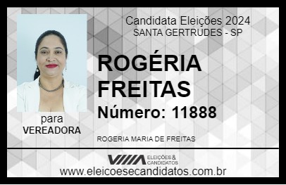 Candidato ROGÉRIA FREITAS 2024 - SANTA GERTRUDES - Eleições