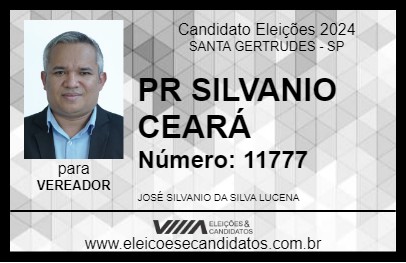 Candidato PASTOR SILVANIO CEARÁ 2024 - SANTA GERTRUDES - Eleições