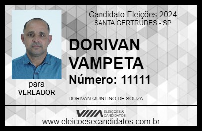 Candidato DORIVAN VAMPETA 2024 - SANTA GERTRUDES - Eleições