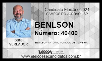 Candidato BENILSON 2024 - CAMPOS DO JORDÃO - Eleições