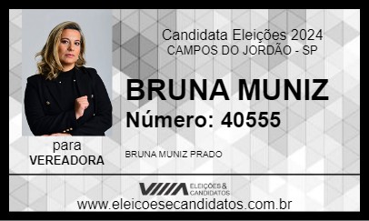 Candidato BRUNA MUNIZ 2024 - CAMPOS DO JORDÃO - Eleições