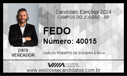 Candidato FEDO 2024 - CAMPOS DO JORDÃO - Eleições