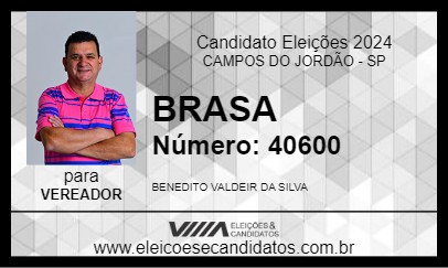 Candidato BRASA 2024 - CAMPOS DO JORDÃO - Eleições