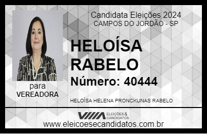 Candidato HELOÍSA RABELO 2024 - CAMPOS DO JORDÃO - Eleições