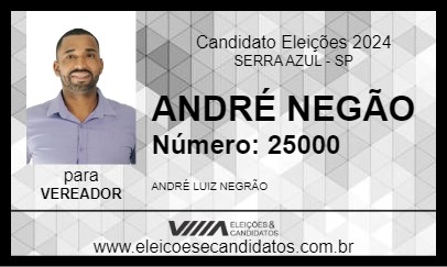 Candidato ANDRÉ NEGRÃO 2024 - SERRA AZUL - Eleições