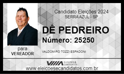 Candidato DÊ PEDREIRO 2024 - SERRA AZUL - Eleições