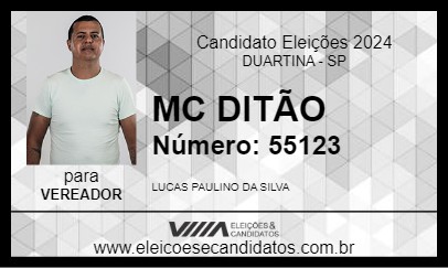 Candidato MC DITÃO 2024 - DUARTINA - Eleições