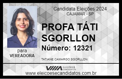 Candidato PROFA TÁTI SGORLLON 2024 - CAJAMAR - Eleições