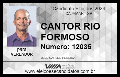 Candidato CANTOR RIO FORMOSO 2024 - CAJAMAR - Eleições