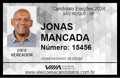 Candidato JONAS MANCADA 2024 - SÃO ROQUE - Eleições