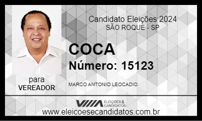 Candidato COCA 2024 - SÃO ROQUE - Eleições