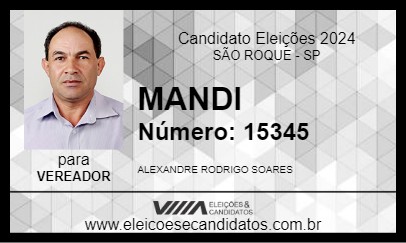 Candidato MANDI 2024 - SÃO ROQUE - Eleições