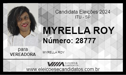 Candidato MYRELLA ROY 2024 - ITU - Eleições