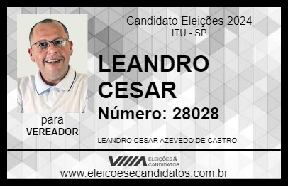 Candidato LEANDRO CESAR 2024 - ITU - Eleições