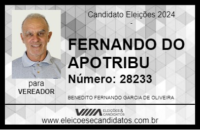 Candidato FERNANDO DO APOTRIBU 2024 - ITU - Eleições