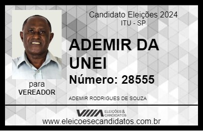 Candidato ADEMIR DA UNEI 2024 - ITU - Eleições