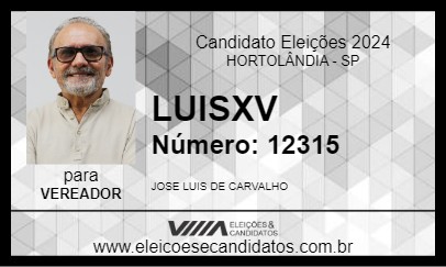 Candidato LUISXV 2024 - HORTOLÂNDIA - Eleições