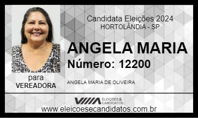 Candidato ANGELA MARIA 2024 - HORTOLÂNDIA - Eleições