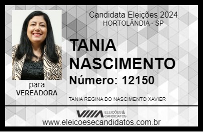 Candidato TANIA NASCIMENTO 2024 - HORTOLÂNDIA - Eleições