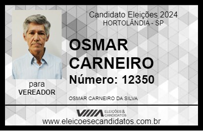 Candidato OSMAR CARNEIRO 2024 - HORTOLÂNDIA - Eleições