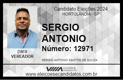 Candidato SERGIO ANTONIO 2024 - HORTOLÂNDIA - Eleições