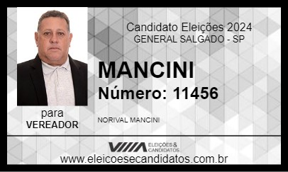 Candidato MANCINI 2024 - GENERAL SALGADO - Eleições