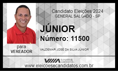 Candidato JÚNIOR 2024 - GENERAL SALGADO - Eleições