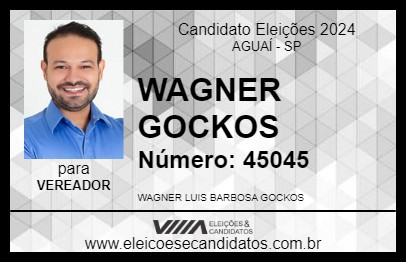 Candidato WAGNER GOCKOS 2024 - AGUAÍ - Eleições