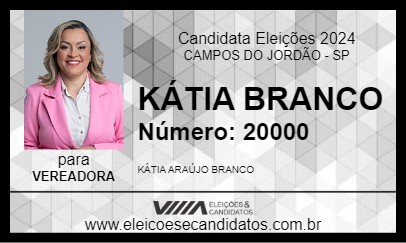 Candidato KÁTIA BRANCO 2024 - CAMPOS DO JORDÃO - Eleições