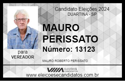 Candidato MAURO PERISSATO 2024 - DUARTINA - Eleições