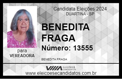 Candidato BENEDITA FRAGA 2024 - DUARTINA - Eleições