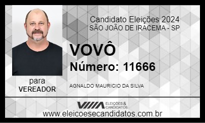 Candidato VOVÔ 2024 - SÃO JOÃO DE IRACEMA - Eleições