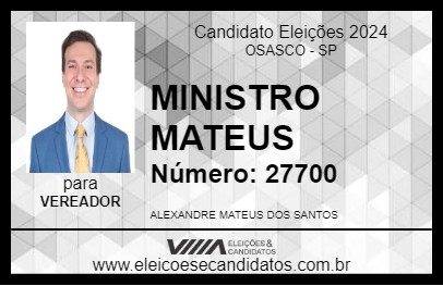 Candidato MINISTRO MATEUS 2024 - OSASCO - Eleições