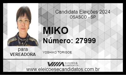 Candidato MIKO 2024 - OSASCO - Eleições