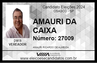 Candidato AMAURI DO BANCO 2024 - OSASCO - Eleições