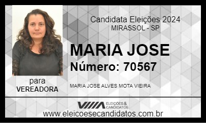 Candidato MARIA JOSE 2024 - MIRASSOL - Eleições