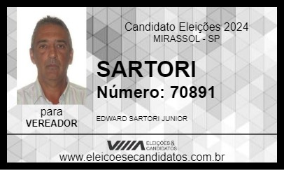 Candidato SARTORI 2024 - MIRASSOL - Eleições