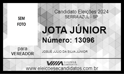 Candidato JOTA JÚNIOR 2024 - SERRA AZUL - Eleições