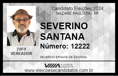 Candidato SEVERINO SANTANA 2024 - NAZARÉ PAULISTA - Eleições