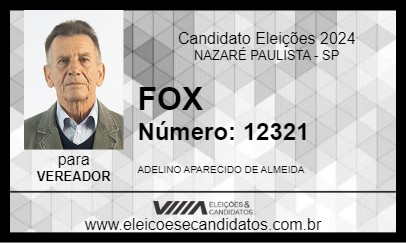 Candidato FOX 2024 - NAZARÉ PAULISTA - Eleições