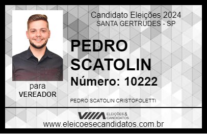 Candidato PEDRO SCATOLIN 2024 - SANTA GERTRUDES - Eleições