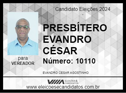 Candidato PRESBÍTERO EVANDRO CÉSAR 2024 - SANTA GERTRUDES - Eleições