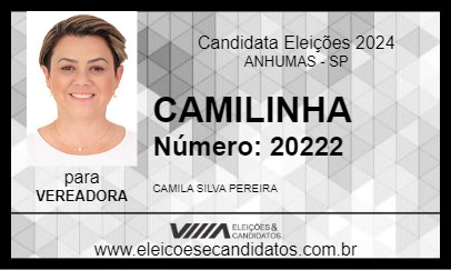 Candidato CAMILINHA 2024 - ANHUMAS - Eleições