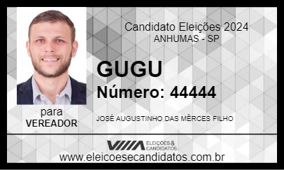 Candidato GUGU 2024 - ANHUMAS - Eleições